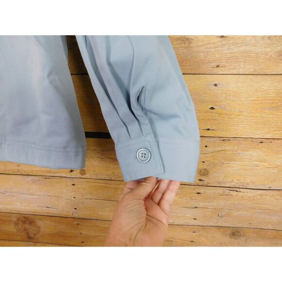 Vintage Alfred Dunner Jacket 12P Petite Blue Embroidered Flowers Casual - Picture 4 of 7